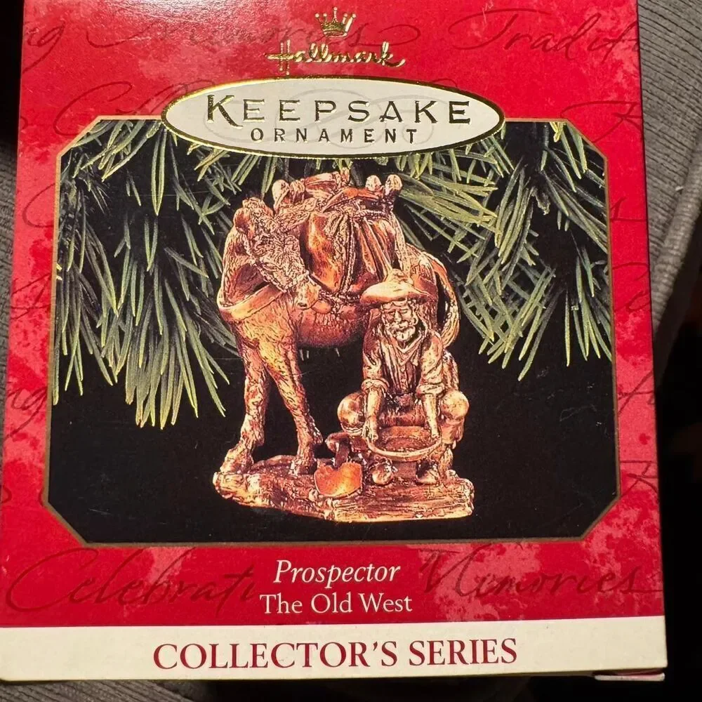 Hallmark Keepsake 1999 Prospector Ornament The Old West Series 2 Gold Miner Mule
